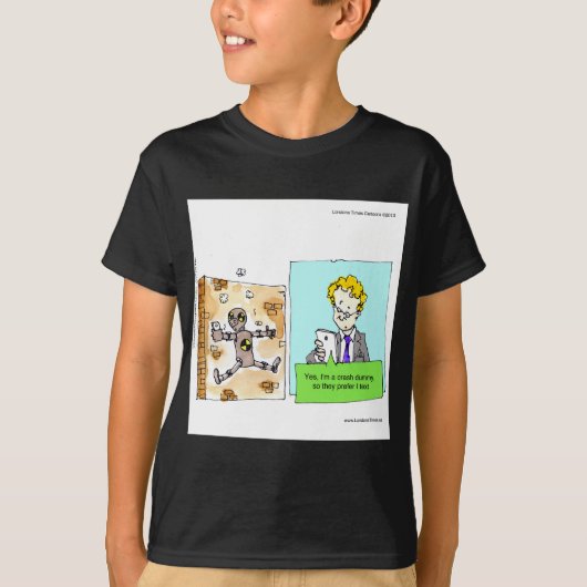 クラッシュ テキスト ダミー 楽しい Tシャツ (正面)