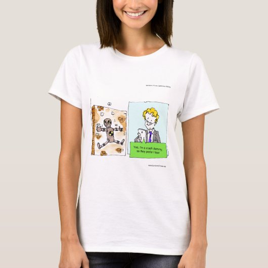 クラッシュ テキスト ダミー 楽しい Tシャツ (正面)