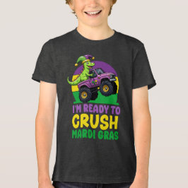 クラッシュ・マルディグラ・モンスタートラック・恐竜・ティラノサウルス・トッド トライブレンドＴシャツ
