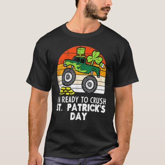 クラッシュSt patricks dayモンスタートラックのパディス幼児 Tシャツ (正面)