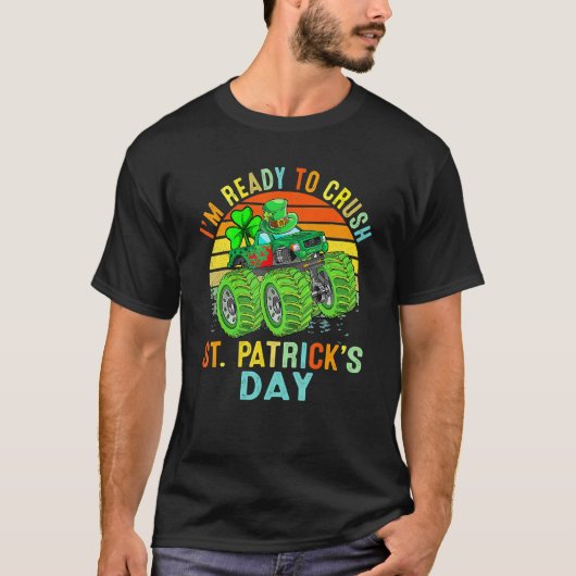 クラッシュSt patricks dayモンスタートラックのパディス幼児 Tシャツ (正面)