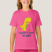 クラッシュXthグレード恐竜スクーター新学期 Tシャツ (正面)