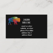 クラッシーはっきりしたなバイソンアートオンブラックカスタム 名刺 (裏面)