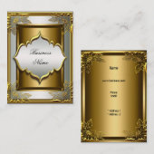 クラッシーエレガントウィートブラックオールド金ゴールド 名刺 (正面/裏面)