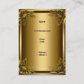 クラッシーエレガントウィートブラックオールド金ゴールド 名刺 (裏面)