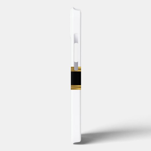 クラッシーエレガントキング王室の金ゴールド白黒クラウン Case-Mate iPhoneケース (裏面 / 左)