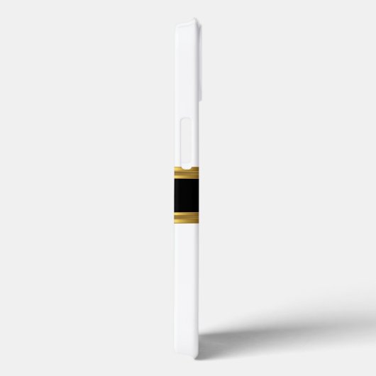 クラッシーエレガントキング王室の金ゴールド白黒クラウン Case-Mate iPhoneケース (裏面 / 右)