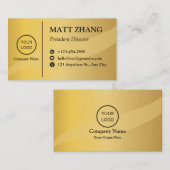 クラッシーエレガントゴールデンプロフェッショナルゴモダンンド 名刺 (正面/裏面)