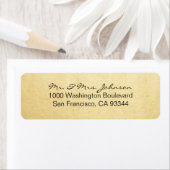 クラッシーエレガントゴールドフォイル結婚ズ差出人住所 ラベル (インサイチュ)