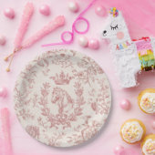 クラッシーエレガントシックバラベージュエクエストリアントワール ペーパープレート (パーティー)