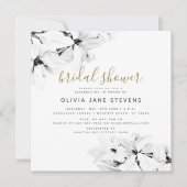 クラッシーエレガントシックフローラマグノリアスブライダルシャワー 招待状 (正面)
