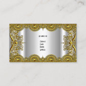 クラッシーエレガントシルバー華美金ゴールドレースのプロファイル 名刺 (裏面)