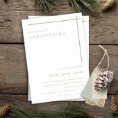 クラッシーエレガントダキミニマルタイポグラフィ《キリスト教》洗礼式や命名式 招待状
