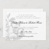 クラッシーエレガントドグウッドフラワー結婚式招待状 招待状 (正面/裏面)