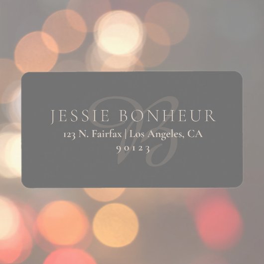 クラッシーエレガントニュートラル&グレー差出人住所 ラベル