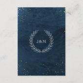 クラッシーエレガントネイビーコーラルビーチ結婚式詳細 エンクロージャーカード (裏面)