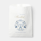 クラッシーエレガントネイビーブルーハッピーハヌカーフローラ昼寝 フェイバーバッグ (正面)