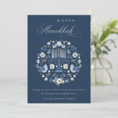 クラッシーエレガントネイビーブルーハッピーハヌカーフローラ シーズンカード (スタンド正面)