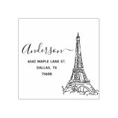 クラッシーエレガントパリエッフェルタワー差出人住所 ラバースタンプ (インプリント)