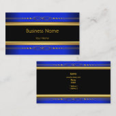 クラッシーエレガントブラックイエロー金ゴールドブ王室のルー 名刺 (正面/裏面)