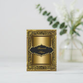 クラッシーエレガントブラックオールド金ゴールド 名刺 (スタンド正面)