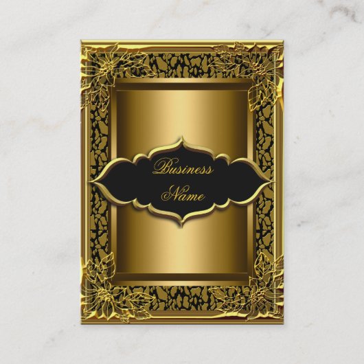 クラッシーエレガントブラックオールド金ゴールド 名刺 (正面)