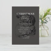 クラッシーエレガントブラッククリスマスサンタ・クリスマスパーティー 招待状 (スタンド正面)