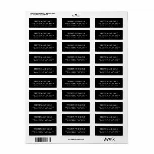 クラッシーエレガントブラック差出人住所 ラベル