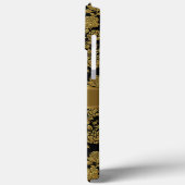 クラッシーエレガントブラック金ゴールドダマスクフローラ Case-Mate iPhoneケース (裏面 / 左)