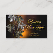 クラッシーエレガントブラック金ゴールド離れブロンズグロー 名刺 (正面)