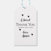 クラッシーエレガントブラック&ホワイトブライダルシャワー ギフトタグ (正面)