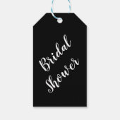 クラッシーエレガントブラック&ホワイトブライダルシャワー ギフトタグ (裏面)