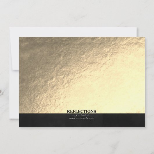 クラッシーエレガントブラック/金ゴールド退職パーティー 招待状 (裏面)