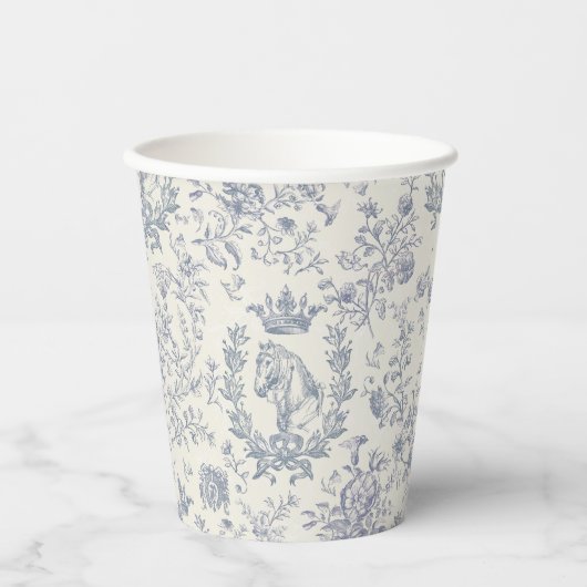 クラッシーエレガントブルーベージュエクエストリアントワール 紙コップ (正面)