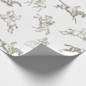 クラッシーエレガントベージュホースライディングカントリートイレ ラッピングペーパー (角)