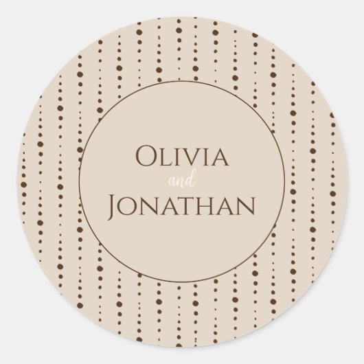クラッシーエレガントベージュ華美封筒用シール ラウンドシール (正面)