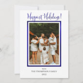 クラッシーエレガントホイルフェイクフォトフォトホリデー シーズンカード (正面)