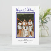 クラッシーエレガントホイルフェイクフォトフォトホリデー シーズンカード (スタンド正面)