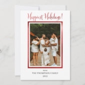 クラッシーエレガントホイルフェイクフォトフォトホリデーH シーズンカード (正面)