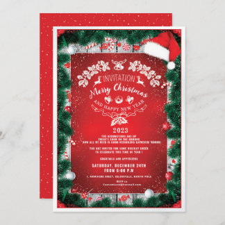 クラッシーエレガントホリデークリスマス 招待状