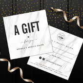 クラッシーエレガントホワイトマーブル美しいサロンロゴシック