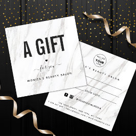 クラッシーエレガントホワイトマーブル美しいサロンロゴシック