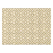 クラッシーエレガントホワイト金ゴールドダマスク テーブルクロス (正面(横))