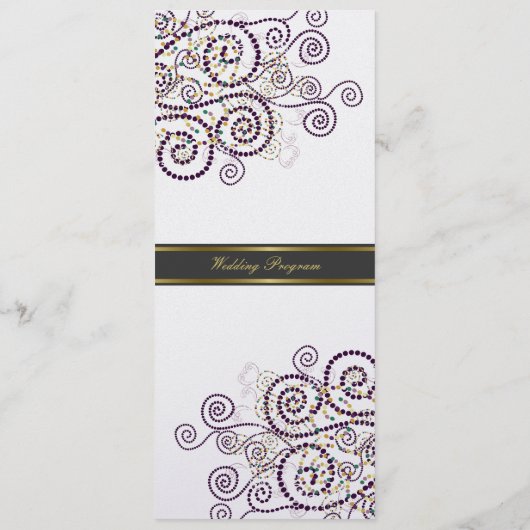 クラッシーエレガントボホパープルらせん状結婚式 プログラム (裏面)