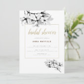 クラッシーエレガントマグノリアスシックフローラブライダルシャワー 招待状 (スタンド正面)