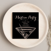 クラッシーエレガントマルティーニディクアダルトブラック誕生日 招待状