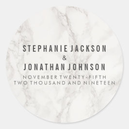クラッシーエレガントマーブル結婚ズお祝い ラウンドシール