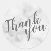 クラッシーエレガントマーブル結婚式の引き出物ありがとう ラウンドシール (正面)