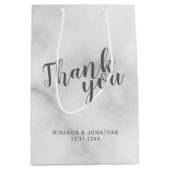 クラッシーエレガントマーブル結婚式の引き出物 ミディアムペーパーバッグ (正面)