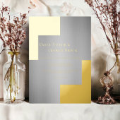 クラッシーエレガントラグジュアリーモダンズ結婚シルバー金ゴールド 箔招待状